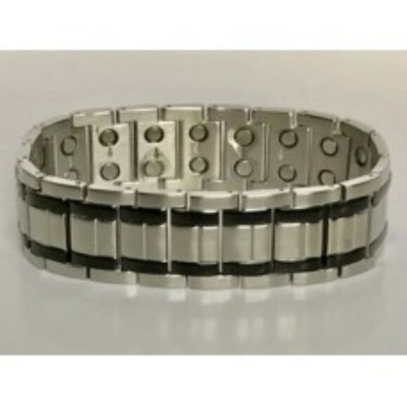 5starjewerly Other - Double magnetic back‎ striped bracelet